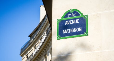 Panneau Avenue Matignon