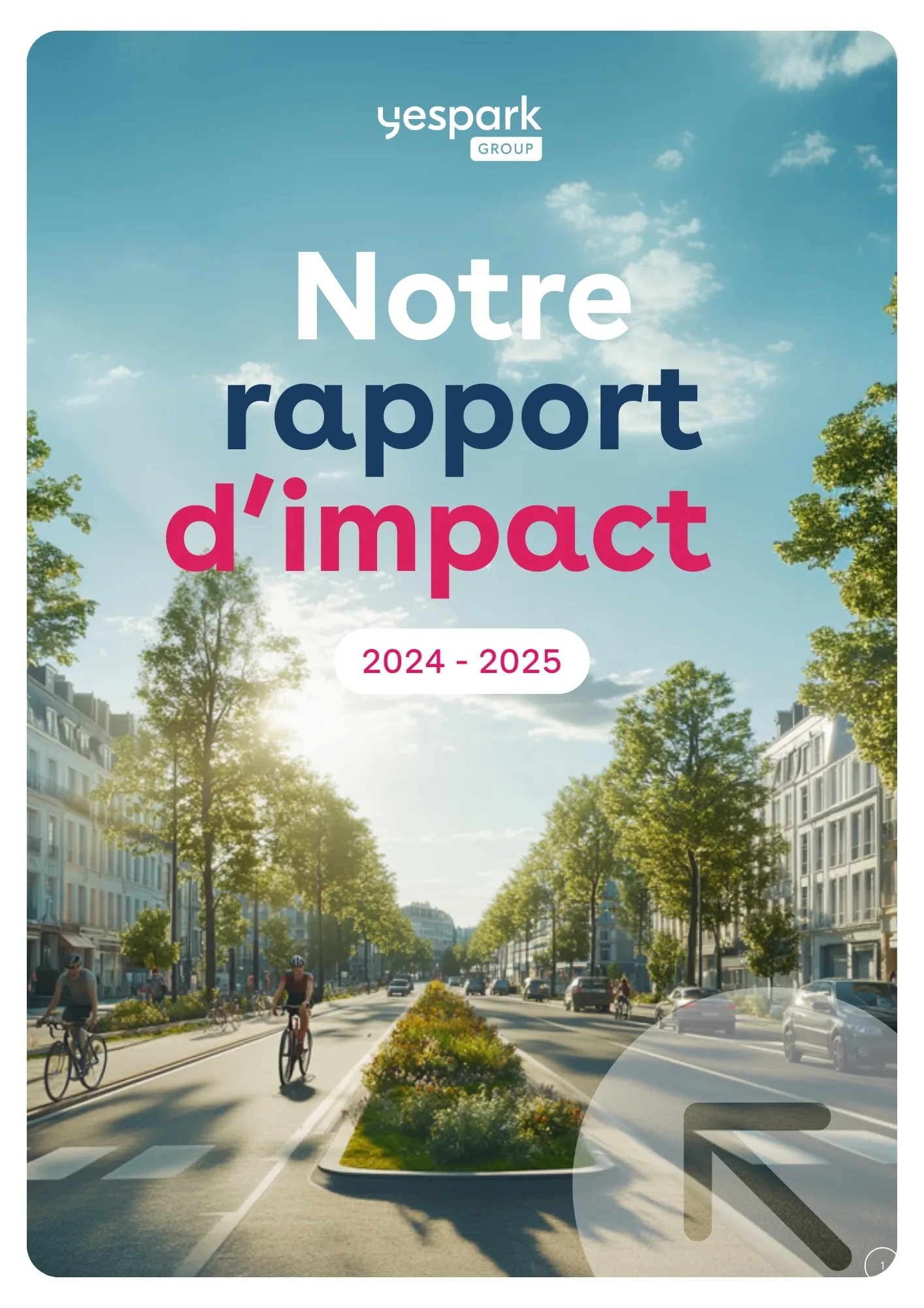 Couverture du rapport d'impact Yespark 2024-2025
